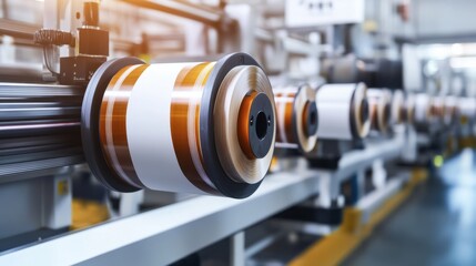 Obraz premium Modern Custom Label Printing Technology in Studio Setting