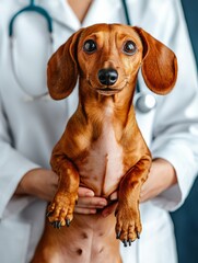 Adorable Puppy Visiting Veterinary Physician for Health Check-Up