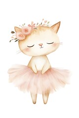 there is a cat with a flower crown on its head