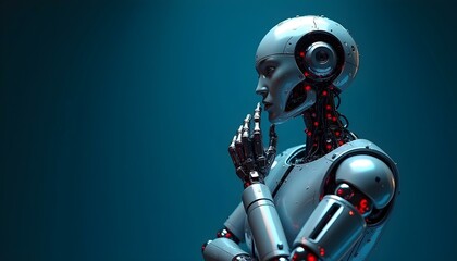 Naklejka premium futuristic cyber woman