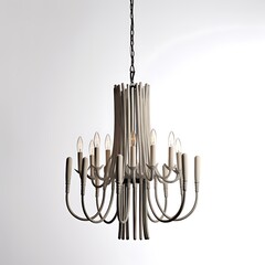 there is a chandelier with a bunch of candles hanging from it