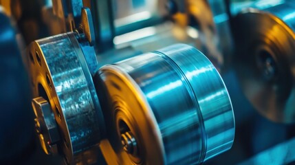 Obraz premium Press Machinery in Action with Realistic Textures