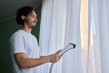 Steam cleaning curtains gives them a vibrant look, enhancing home