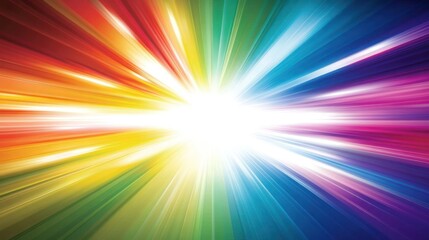 Obraz premium Rainbow burst light speed energy background
