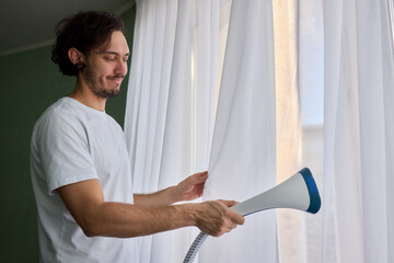 Steam cleaning curtains gives them a vibrant look, enhancing home