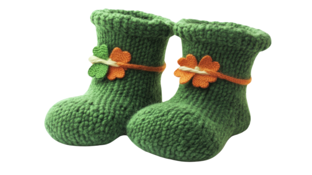 Leprechaun socks isolated on white background