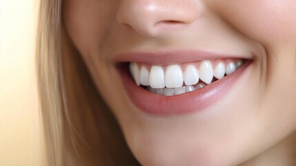 Obraz premium Bright smile showcasing clean, healthy teeth, radiating confidence and wellness. 