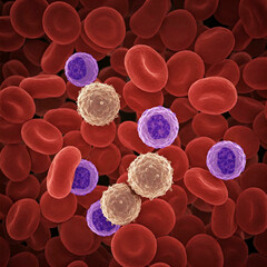 Red blood cells / white blood cells