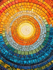 Multicolored Circular Mosaic