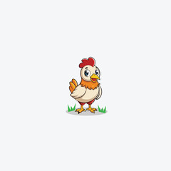 Chicken logo vector illustration for business