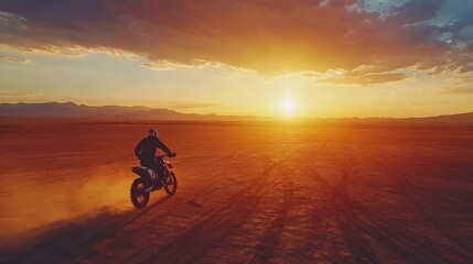 Fototapeta premium Desert Dirt Bike Rider