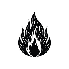vector fire flames on white background