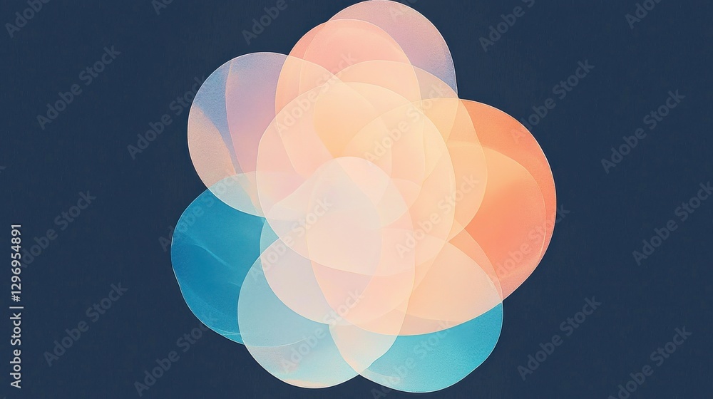Poster dynamic color overlap abstract art studio digital design modern close-up fluidity