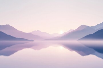 Fototapeta premium Mountain Lake Sunset