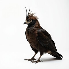 Obraz premium Close-up studio shot of a Serpent Eagle against a white background.