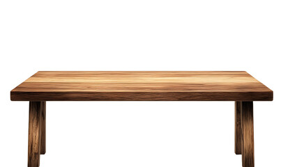 Fototapeta premium empty wooden table front view isolated PNG transparent