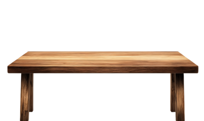 empty wooden table front view isolated PNG transparent