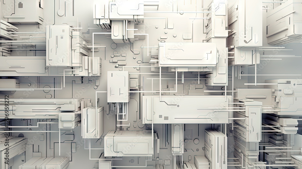 Poster background with metallic panels texture, wires and circuit. spaceship hull wall technology backgroun