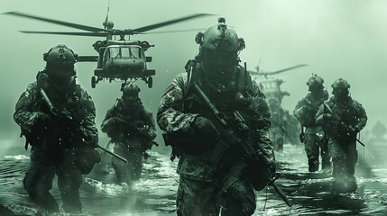 A landing ship in a military operation tanks and e_008