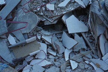 broken concrete wall