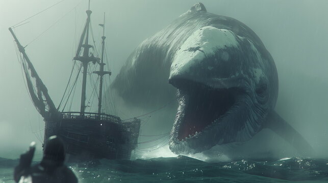 A whaling ship on the ocean a powerful ship with s_006