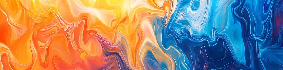 A vibrant, abstract pattern of flowing lines with a wide area for text