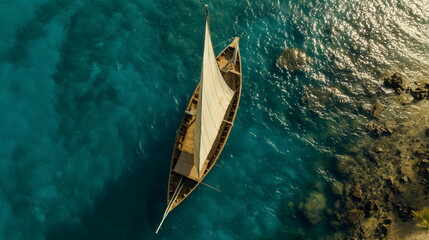 Obraz premium An antique fishing schooner an elegant vessel with_012