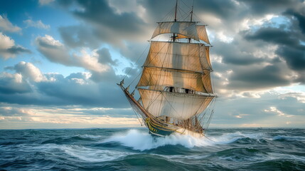 An antique trading schooner laden with exotic good_007