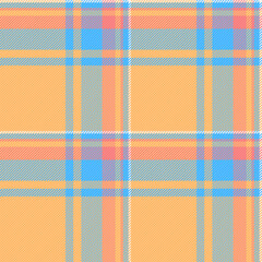 Pastel plaid pattern in soft peach, light blue, and gray.  Ideal for textile designs, website backgrounds, or crafting projects.  This cheerful, summery texture evokes feelings of warmth and optimism.