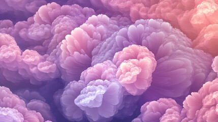 A background of purple and pink clouds with an explosion effect
