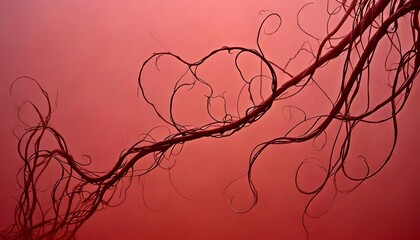 Writhing Dark Tendrils in Crimson Fog