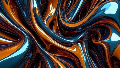 Distorted Figures Reflected on a Twisted Glossy Surface