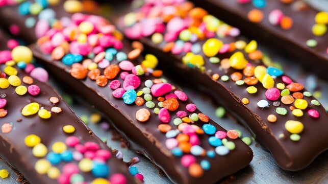 Colorful Chocolate-Dipped Kuih Kapit with Sprinkles for Creative Treats