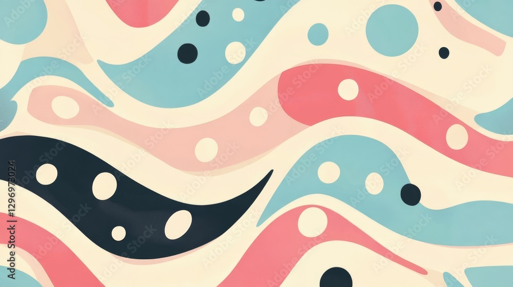 Poster abstract colorful wave pattern design