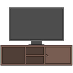 TV with drawer icon