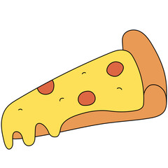 Pizza slice with cheese