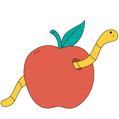 apple with worm