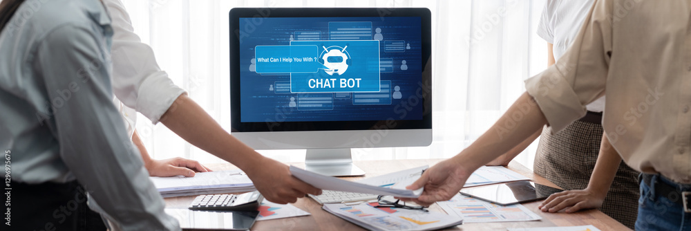 Poster Chatbot software application for brisk online business that automatically reply to customer questions