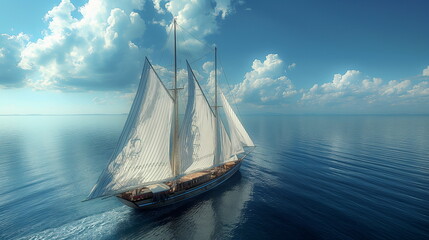 This sleek twin-mast sailing ketch gracefully cuts_002