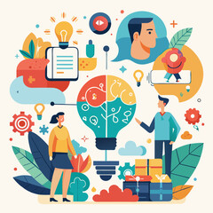 social network concept illustration