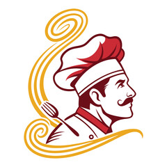 Creative chef cooking logo vector