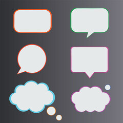 Vintage colorful frame border ornament decorate isolated set. Ribbon flat design frame style colorful.