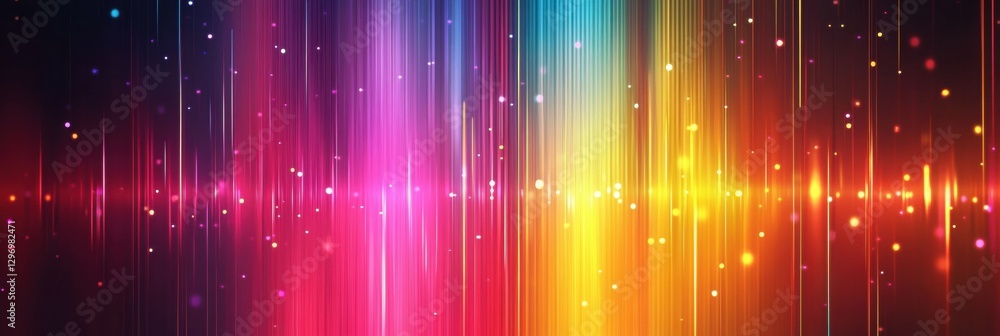Aufkleber colorful light streaks create an energetic atmosphere with vibrant hues and suspended particles in a