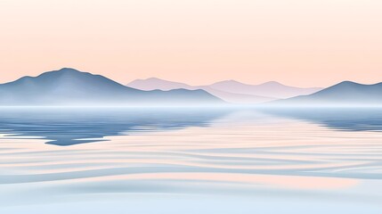 The rippling lake surface in the morning light