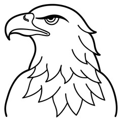 Sleek Eagle Outline in Vector Format