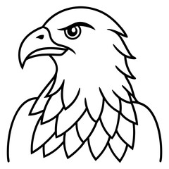 Sleek Eagle Outline in Vector Format