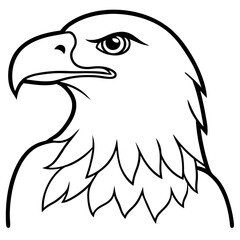 Sleek Eagle Outline in Vector Format