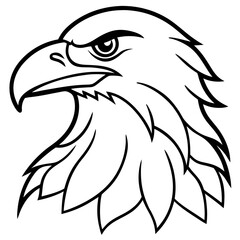 Sleek Eagle Outline in Vector Format