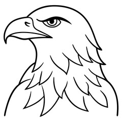 Sleek Eagle Outline in Vector Format