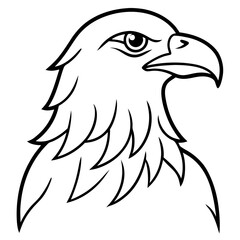 Sleek Eagle Outline in Vector Format